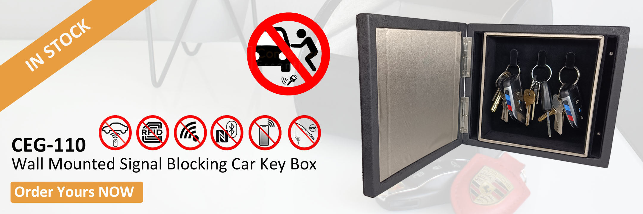 Signal Blocking Key Box Wall Mounted