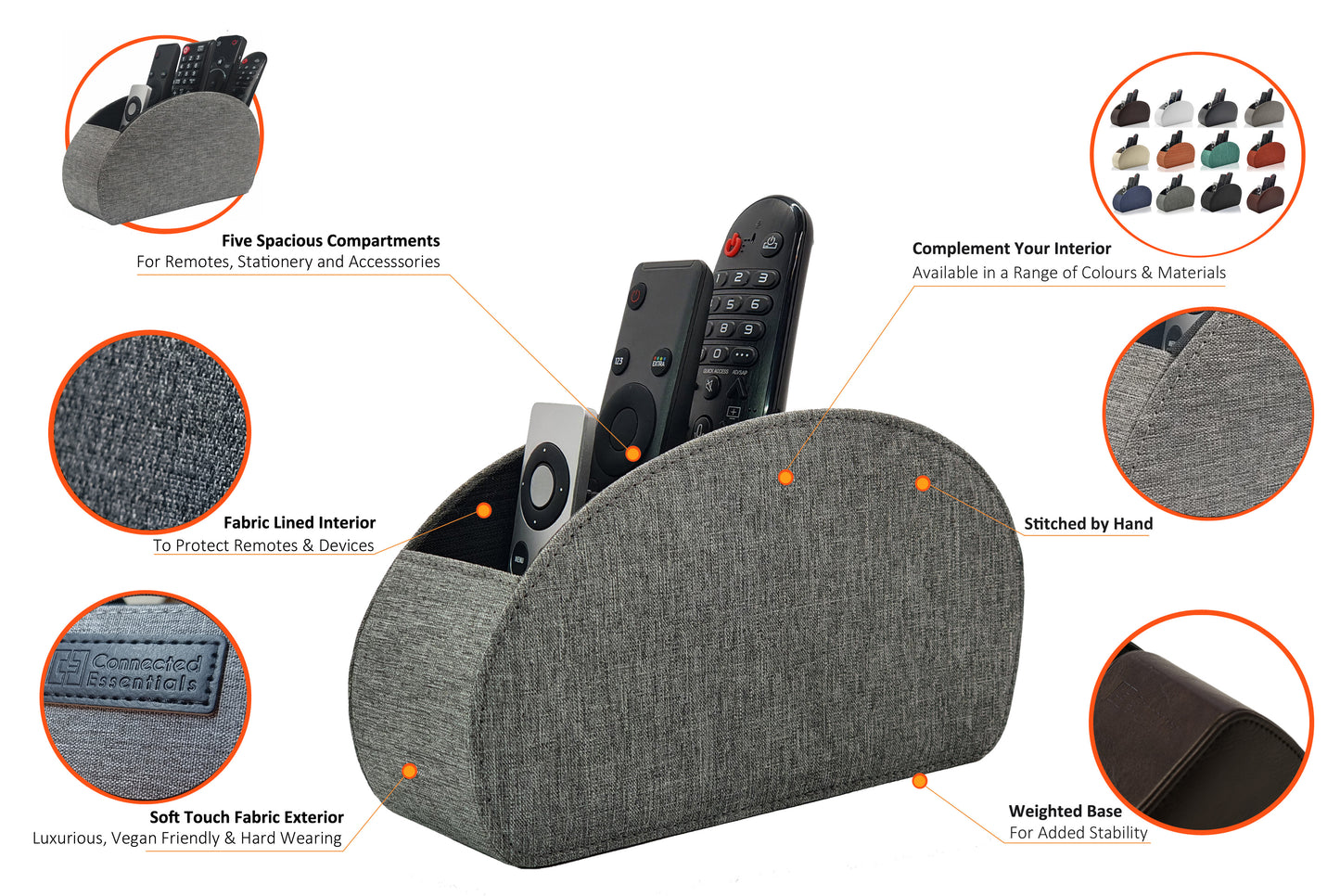 Remote Control Holder & Organiser With 5 Compartments - CEG-10