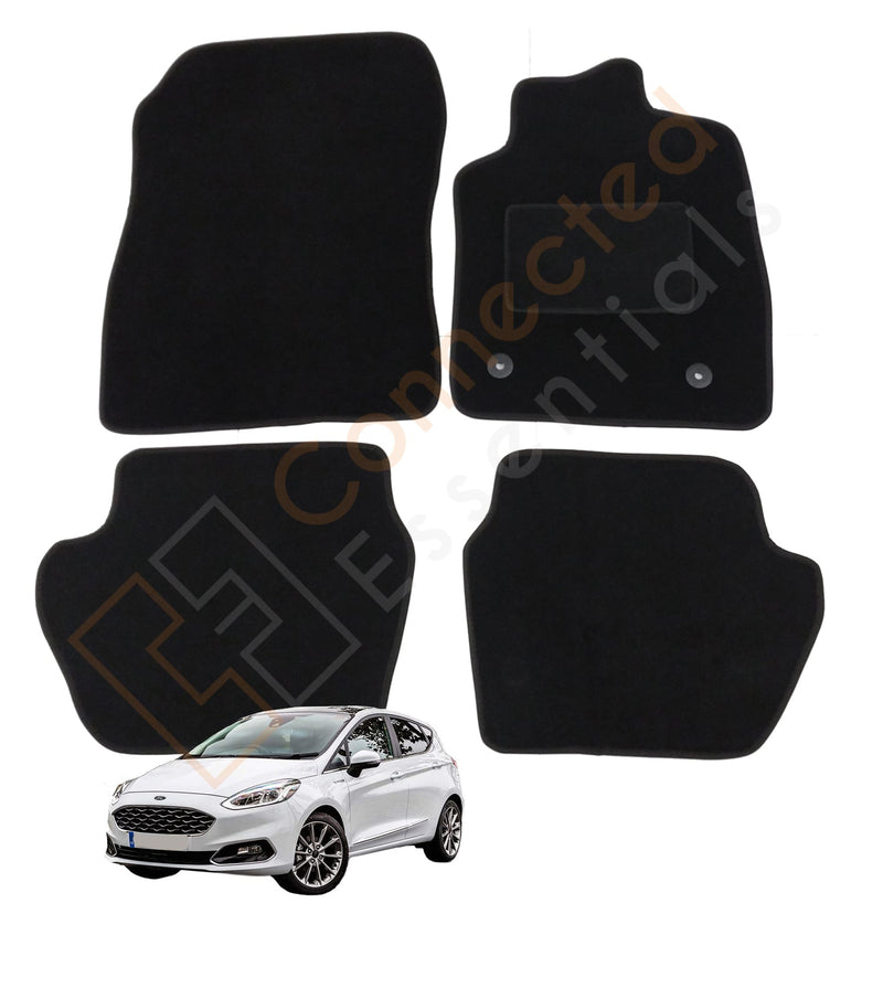 Ford Fiesta Car Mats 2017-Onwards, Fully Tailored, Black