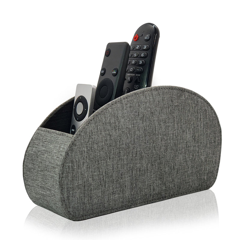 TV Remote Control Holder Grey Fabric