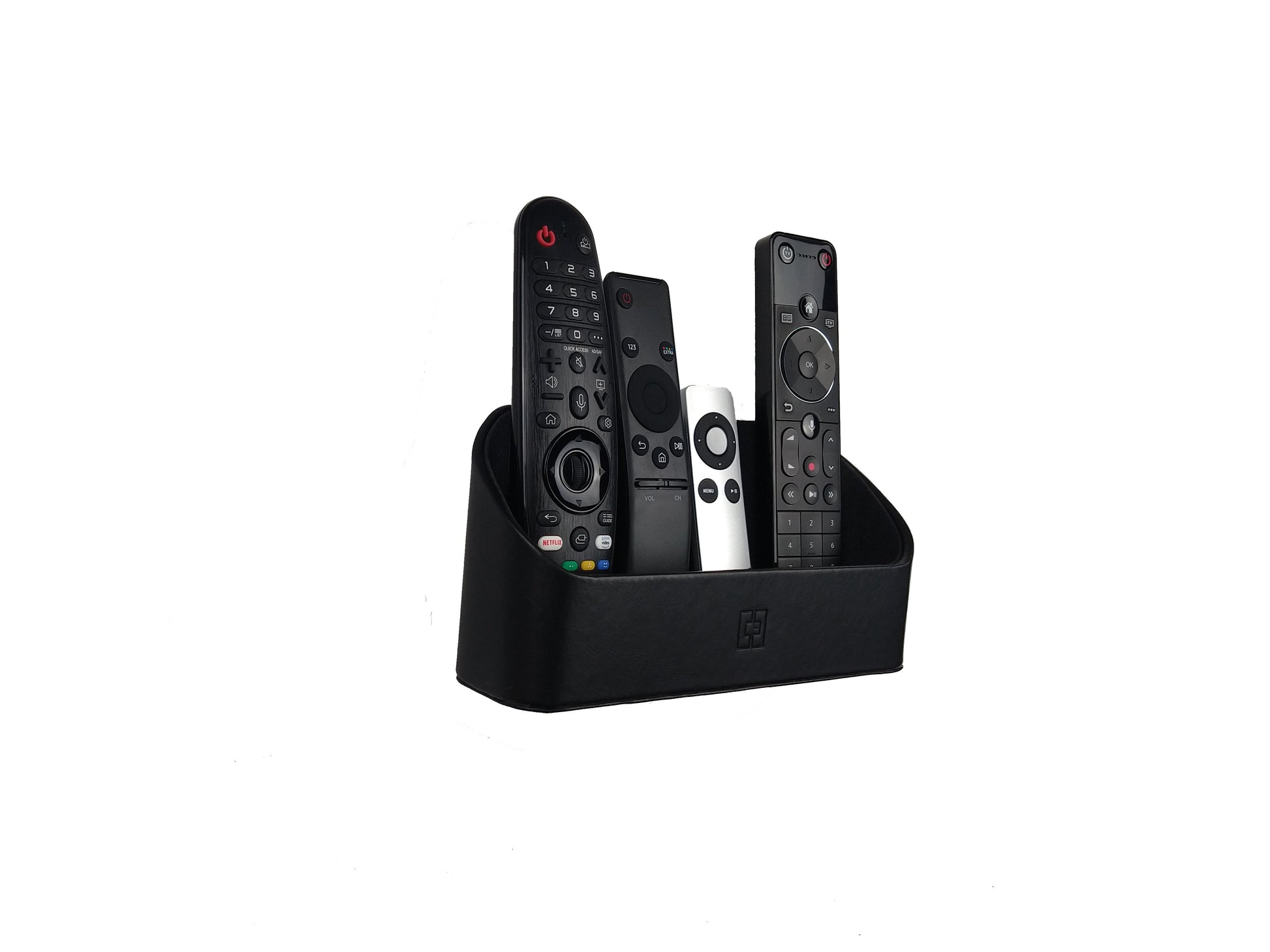 Black Wall remote Control Holder Angle