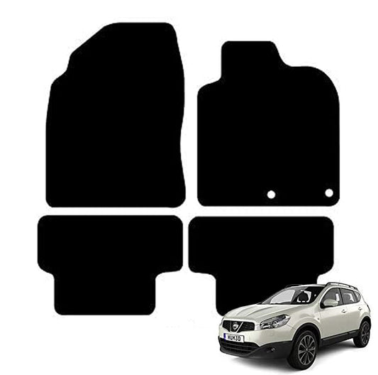 Nissan Qashqai Car Mats 2006-2013, Fully Tailored, Black