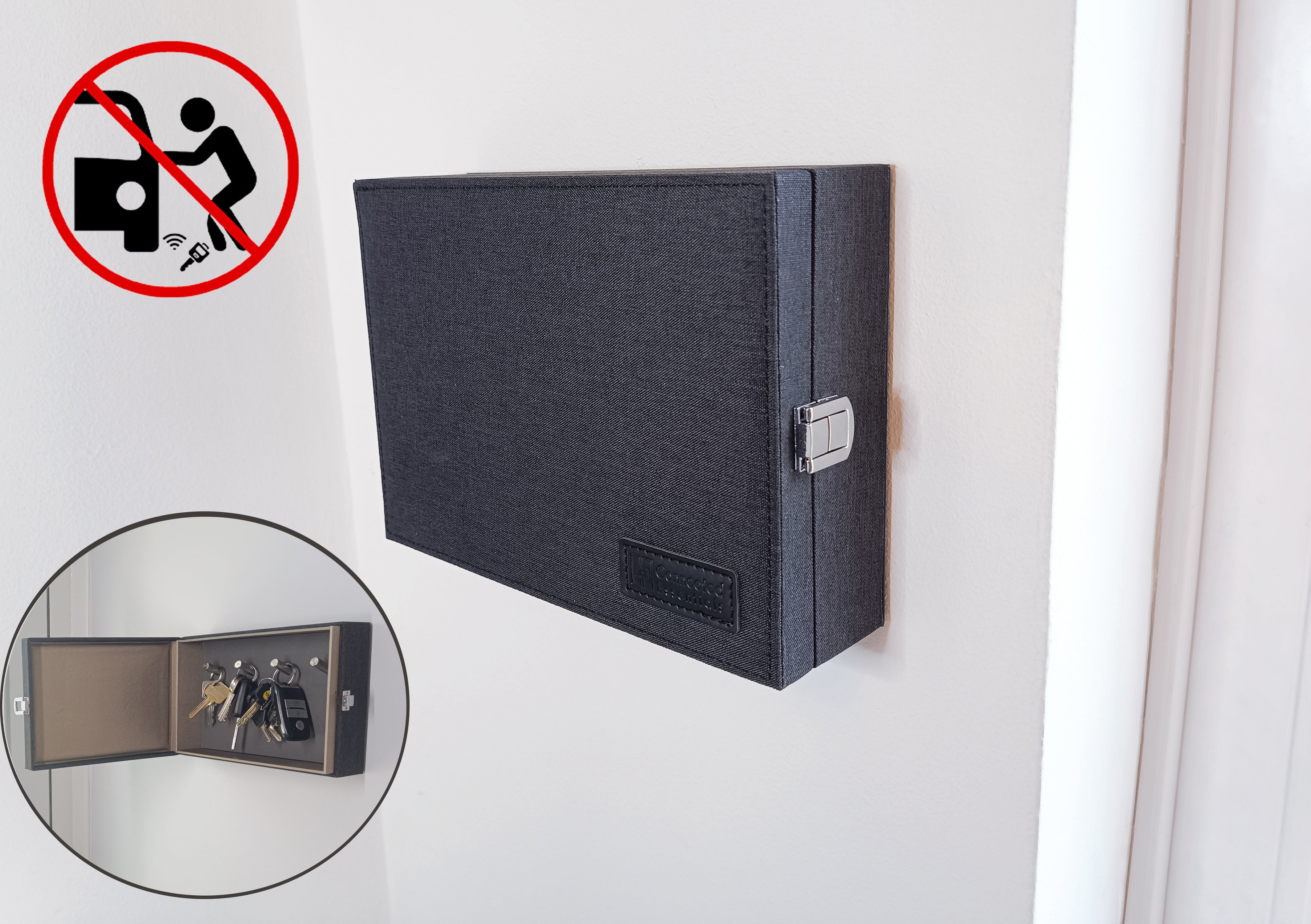 Wall Mounted Signal Blocking RFID Car Key Box - CEG-110