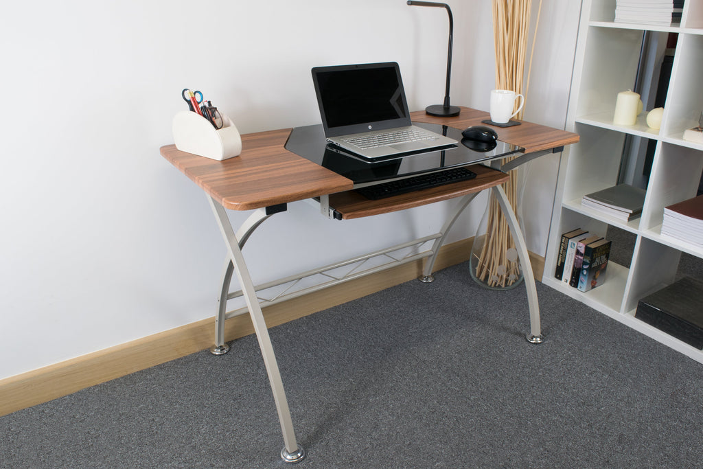 Small glass online writing desk