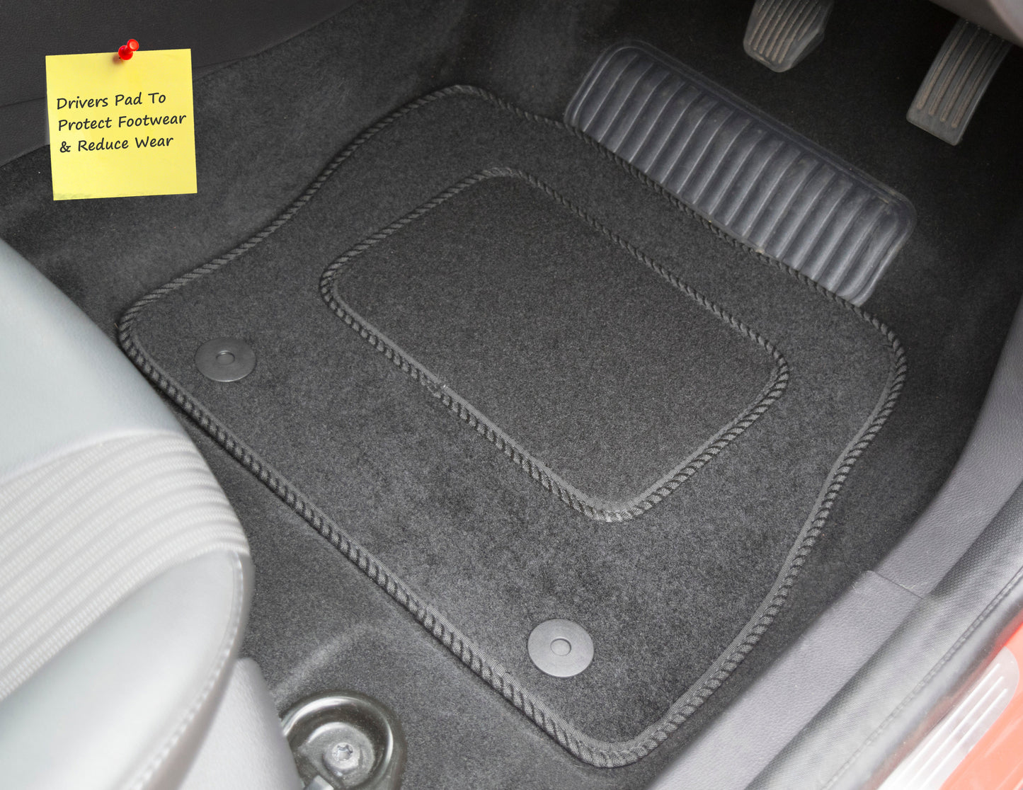 Volkswagen Polo Car Mats 2018-Onwards, Fully Tailored, Black
