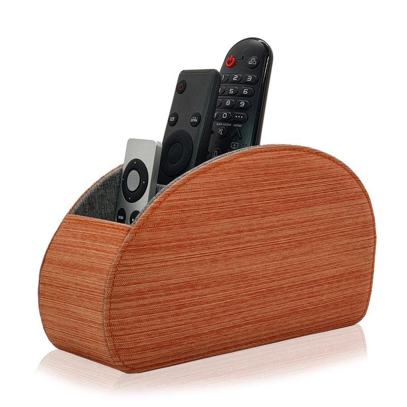 TV Remote Control Holder Orange Fabric